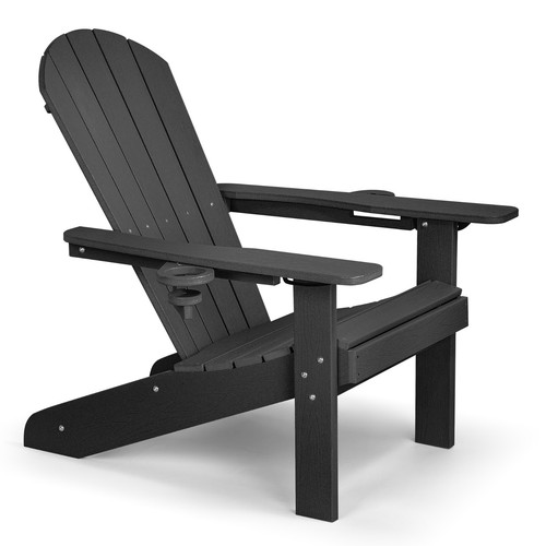 Black adirondack garden chair - adirondack,