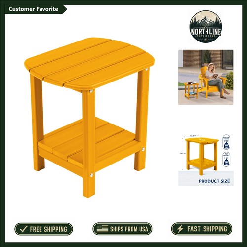 Orange hdpe adirondack table - orange,